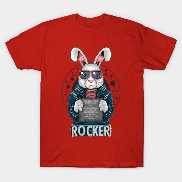 Rocker rabbit T-Shirt by clickprint